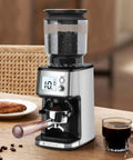 Conical Burr Espresso Grinder With 51mm Stepless Electric Bean Grinder, Pro Grade Grind Settings And Timer, Stainless Steel Mill