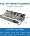 Heating Element Replacement For Whirlpool Amana Kenmore Dryers Fits Wed4815ew1 Ned4655ew1 Medx655dw And 110 70 80 Series