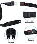 Universal Golf Cart Seat Belt Kit Front And Rear Lap Strap Belts For EZGO Yamaha Club Car Go Kart UTV Safe Passenger Belts, black adjustable straps and secure buckle