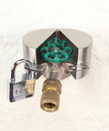 Heavy Duty Outdoor Faucet Lock Cover With Padlock For Standard Hose Bibs In Stainless Steel Water Spigot Lockout and Gate Valve Lock