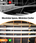 Heavy Duty Wood Organizer Lumber Rack Wall Mount Cantilever Shelves Tough As Nails 3 Level Holds Up To 600 Lbs Before After