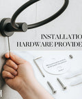 Matte Black Towel Ring And Wall Mounted Hand Towel Holder For Bathroom And Kitchen SUS304 Stainless Steel DURABLE FINISH install