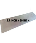 Workhorse Stainless Steel Wire Mesh Screen 15.7 By 59 Inch 1mm Hole 20 Mesh; flat full view with size printed on it
