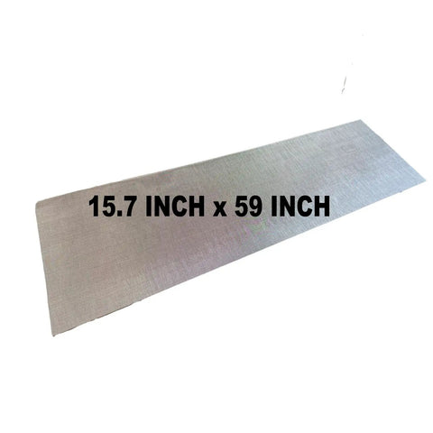 Workhorse Stainless Steel Wire Mesh Screen 15.7 By 59 Inch 1mm Hole 20 Mesh; flat full view with size printed on it