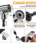Flexible Drill Bit Extension Set For Home DIY Bendable 105 Degree Right Angle Attachments Universal Socket Adapters