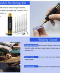 Pro Grade Gunpla Scribing Tool Kit With 7 Blade Model Scriber Chisel Set 0.1 To 2.0mm and Pin Vise Hand Drill in use