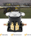 12V Start Solenoid Relay Replacement for Cummins Onan RV Generators, copper build, plug-and-play design, shown with RV generator in background.