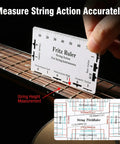 All In One Guitar Maintenance Kit With Fret Press And Fret Leveling Tools showing action gauge on guitar strings.