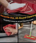 Red Microfiber Towels Bulk Pack 100 Reusable Cleaning Cloths For Cars Home And Kitchen Ultra Absorbent Lint Free And Scratch Free