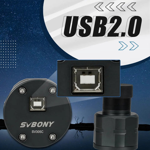 Astrophotography Camera For Planetary And Moon Imaging SV305C 2.1MP IMX662 with USB 2.0 port and eyepiece adapter