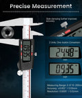 8 Inch Digital Caliper With Large LCD Screen, Stainless Steel Vernier Caliper For Inch And Millimeter, Four Measuring Modes, Auto Off, Waterproof Design, Easy Readout For DIY, Shop, And Professional Use