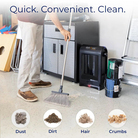 Touchless Dustpan Vacuum With 1400W Power And Auto Infrared Sensor for hard floor cleanup near cabinet with broom