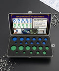 Heavy Duty 23 Piece Socket Adapter Kit With Pre Cut Foam Organizer For Mechanics Garage Tool Organization Metric Hex Inserts, open case