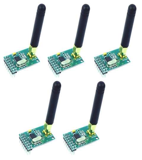 5 Pack NRF905 PTR8000 Plus Tri Band Wireless Transceiver Module 433 868 915 MHz With 76.8 Kbps Data Rate And 10 dBm Output