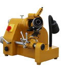 Boss Level Multi Functional Cutter Grinder Sharpener Bench Machine Drill Bit Refurbisher Plus Universal Hard Alloy Tool Grinding Kit, heavy-duty yellow grinder with adjustable head.