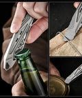 Dope Multitool Pry Bar Bottle Opener for camping and outdoors, opening bottle and performing pry tasks, heavy-duty metal