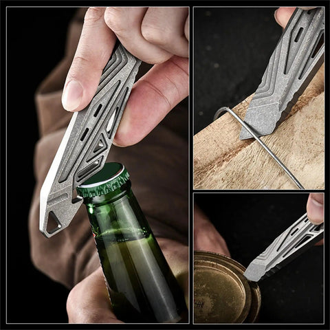 Dope Multitool Pry Bar Bottle Opener for camping and outdoors, opening bottle and performing pry tasks, heavy-duty metal