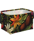Massively Sized Closet Flex And Insanely Handy Foldable Storage Basket For Holding Clothes Towels Linens Toys Plus Pet Gear Quick Space Saving Home Setup with floral design.