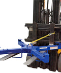 Forklift And Hoist Bulk Bag Lifter With 4000 Lbs Capacity Blue Beast Mode Pallet Bag Lifter Pro attached to forklift