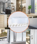 26 Feet Transparent Silicone Door And Window Seal Strip 60mm Wide Self Adhesive Draft Stopper Weather Stripping shown installed on doors.