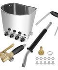 Badass Pneumatic Mortar Sprayer With Four Jet Nozzles, metal hopper, pneumatic nozzle attachments, suitable for cement plaster and stucco.