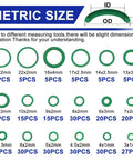 612 Piece O Ring Kit Set With O Ring Pick And Installation Tools, green NBR rubber washers in 36 metric sizes for automotive repair