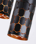 Close-up of the cylindrical metal cage shade from the 3 Light Modern Kitchen Island Pendant Lights With Cylindrical Metal Cage