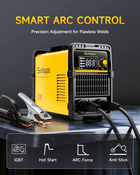 Dual Voltage Stick Welder 110V And 220V 200A Portable Arc Inverter with LED Display and smart arc control features
