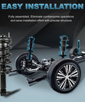 Front Complete Strut Assembly Kit For Chevy Silverado 1500 And GMC Sierra 1500 2007 To 2013 Set Of 2 installation diagram