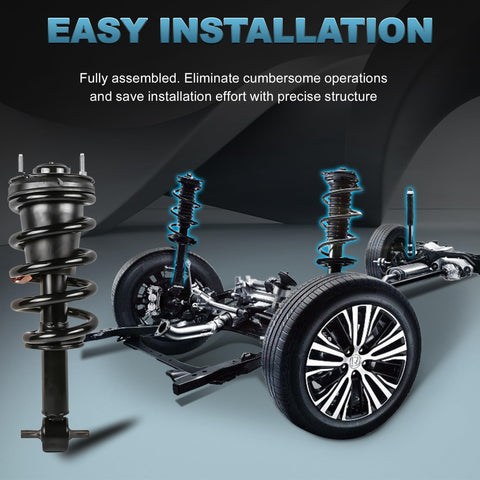 Front Complete Strut Assembly Kit For Chevy Silverado 1500 And GMC Sierra 1500 2007 To 2013 Set Of 2 installation diagram