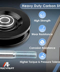 Roofing Hoist Carriage Wheel Kit For TP250 TP400 And LH200 LH2000 Elevators Replaces Part 90040 Beefy Heavy Duty Carbon Steel