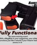 9mm Dry Fire Practice Tool For Any Handgun Universal Fit With 3 MagBlok Inserts shown in magazines