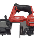M12 FUEL 12 Volt Cordless Compact Band Saw Kit with 4.0 Ah Battery, Charger and Tool Bag, built-in LED, side view