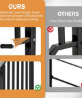 Built Like A Tank Black Wrought Iron Outdoor Stair Handrail Adjustable For Four Or Five Steps With Full Hardware Kit For Easy Porch Deck Concrete Install waterproof design comparison