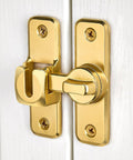Gold 90 And 180 Degree Flip Barn Door Lock For Privacy And Security No Frills Easy Install Adjustable Right Angle Or Flat Mount Latch