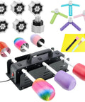 Six Cup Tumbler Turner For Crafts Two Way Spinner Machine Kit with colorful tumblers and accessories for epoxy resin projects.