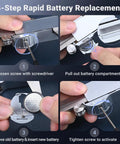 Step-by-step battery replacement for Stainless Steel Digital Caliper With Backlit LCD Auto Off IP54 Splash Proof