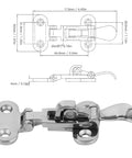 Stainless Steel Toggle Latch Clamp With Anti Rattle Quick Release Marine Grade 316 Fastener on white background