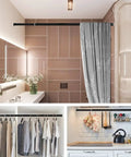 Heavy Duty Tension Curtain Rod 43 To 162 Inches No Drilling Adjustable 1.26 Inch Diameter For Large Curtains In Windows Doors