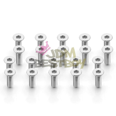 Orange Billet Aluminum Fender Bumper Washer Bolt Dress Up Kit For Engine Bay M6x15mm 6061 T6 Grade 20 Piece Set With Powder Coated