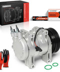 No Hassle Turnkey Air Conditioner AC Compressor With Clutch For Nissan Rogue 2.5L 2008 Through 2013 And Rogue Select 2014 2015, showing assembly with accessories.