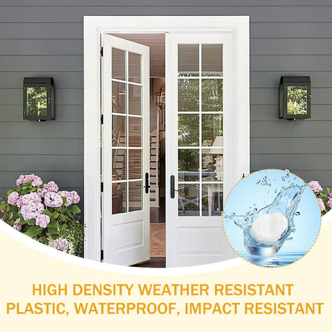 Top Shelf Fifty Pack Entry Door Plugs For Screw Holes In Crisp White Plastic With An Easy Texture Surface on a beautiful entry door.