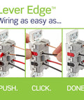 Lever Edge 15 Amp 3 Way Rocker Switch Set 10 Pack White Ready For Quick Wiring With Color Coded Lever And Secure Snap Connection
