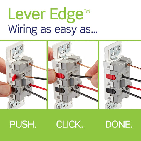 Lever Edge 15 Amp 3 Way Rocker Switch Set 10 Pack White Ready For Quick Wiring With Color Coded Lever And Secure Snap Connection