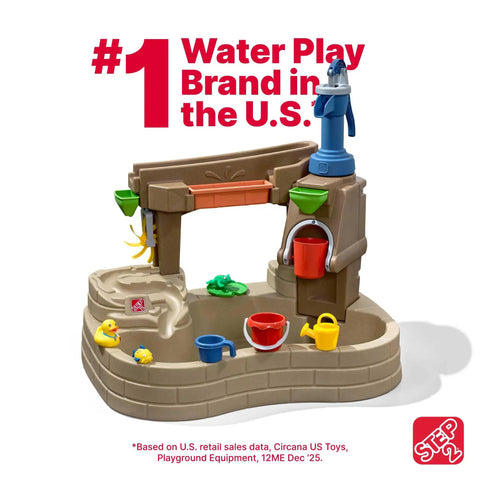 Pump And Splash Discovery Water Table For Toddlers 2 Plus With Seats, Kid Friendly Sensory Pool And Outdoor Play Set, front view
