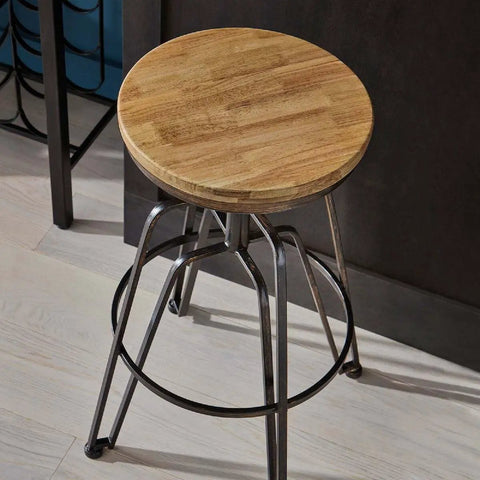 Premium Golden Oak Oil Based Wood Stain 1 Gallon Semi Transparent Penetrating Formula used on wooden stool in interior setting.