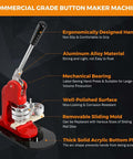 Commercial grade DIY 58mm Button Maker Machine Kit with highlighted features for custom badges and pins in crafting, durable ABS plastic build.