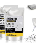 Self Leveling Concrete Crack Filler For Driveways And Patios, No Fuss High Elasticity Sealant For Cement Crack Repair, Quick Drying Waterproof Adhesive For Outdoor Surfaces, Flexible Cement Crack Repair 3.3 Lb visible in pouch packaging with application on cracked cement.