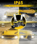 H11 H8 H16 LED Fog Light Bulbs 6000 Lumens 6500K Cool White With CSP Chips featured in various weather conditions