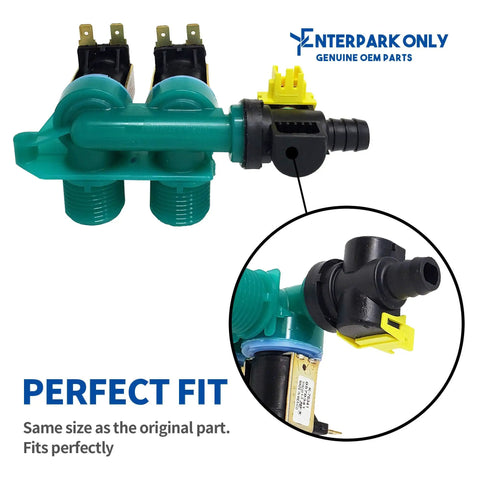 Washer Water Inlet Valve Replacement Compatible With Whirlpool Kenmore And Maytag Direct OEM Replacement Replaces WP8578341